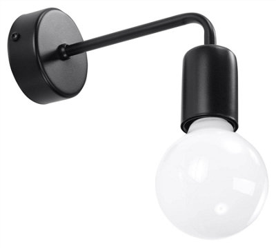 B&Q -  Luminosa Duomo 1 Light Wall Light BlackE27