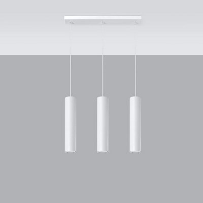 Sollux Lighting Lagos Steel 3 Classic Pendant Ceiling White/Light