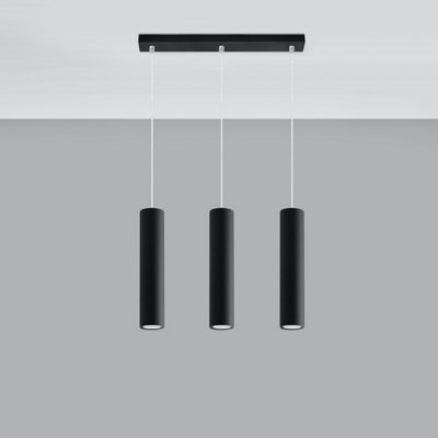 Sollux Lighting Lagos Steel 3 Classic Pendant Ceiling Black/Light
