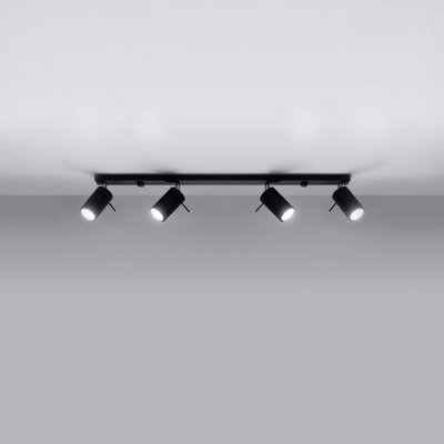 Sollux Lighting Ring Steel 4L Classic Ceiling Black/Light