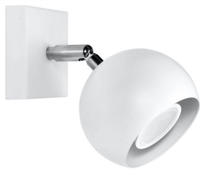 Sollux Lighting White/Light Oculare Steel Classic Wall Size 1 B&Q