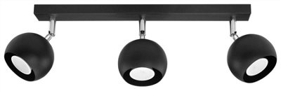 Sollux Lighting Ceiling Lamp Oculare 3 Black - Black - Image 2