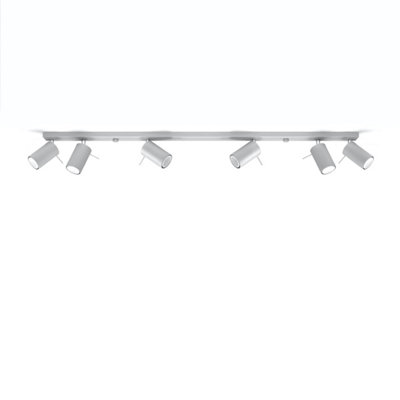 B&Q -  Luminosa Ring 6 Light Spotlight Bar GreyGu10