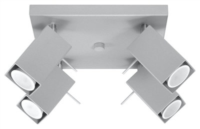 Sollux Merida 4 Ceiling Light - Grey Steel - GU10 Socket - Image 4