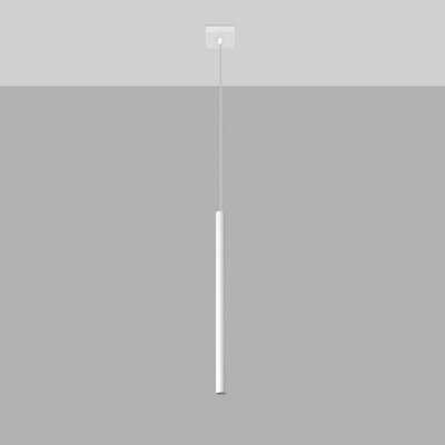 Sollux Lighting Pastelo Steel White 1 Light Classic Pendant Ceiling Light from B&Q