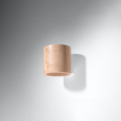 Sollux Lighting Orbis Wood Natural 1 Light Classic Wall Light from B&Q