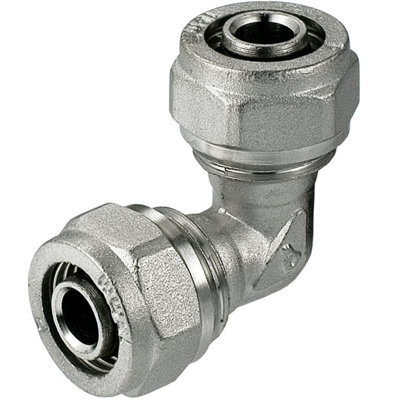 Invena 16X16mm Pex Compression Fittings Elbow from B&Q