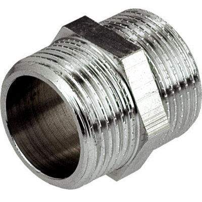 B&Q -  3/8 Inch Male Thread Pipe Nipple Connection Fittings Connector