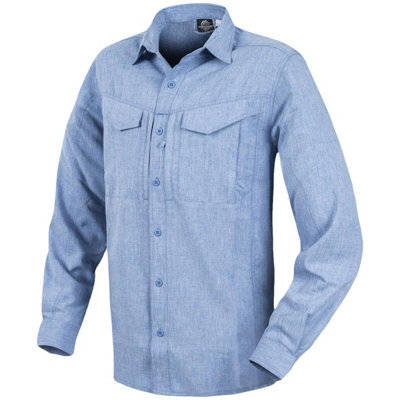 Helikon-Tex Helikon Defender Mk2 Gentleman Long Sleeve Shirt Melange Light Blue Size X Small from B&Q