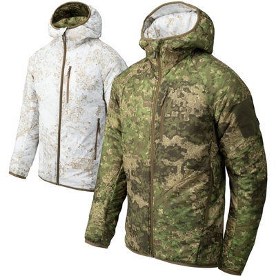 B&Q -  Helikon Reversible Wolfhound Hoodie Jacket Pencott Wildwood/pencott Snowdrift Size Xx Large