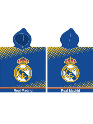 Real Madrid 100% Cotton Hooded Towel Poncho from B&Q