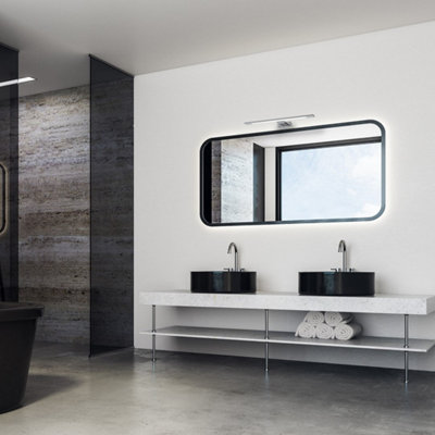 B&Q -  Shine Chrome Led 7W Wall Lamp Stylish Polished Chrome Light With Ip44 Rating Perfect For Mounting Above A Bathroom Mirror
