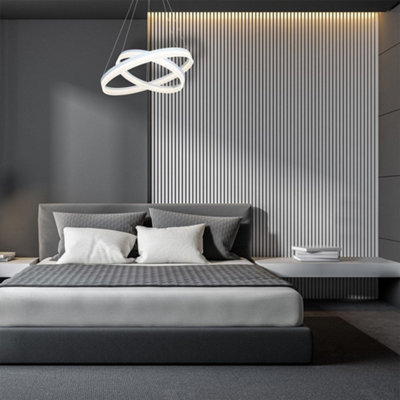 Milagro Ring Pendant Light White 230V Adjustable Height - Image 4