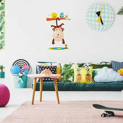 Milagro Monkey Led Childrens Lamp Charming Fun Night Light Ultra Low Consumption 0.6W Colourful Wall Decals Create A 3D Effect from B&Q