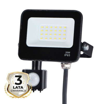 Milagro Led Floodlight 20W 4000K Pir from B&Q