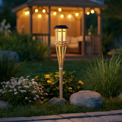 Milagro Bamboo Solar Lamp 1800K Ip44 Bamboo from B&Q