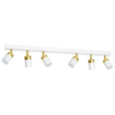 B&Q -  Ceiling Lamp Joker White/gold 6Xgu10