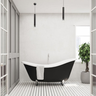 B&Q -  Dani Black/chrome Pendant 1Xgu10 Elegant Modern Hanging Ceiling Lamps Enhanced Beautifully With Chrome Detail