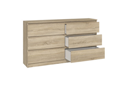 M6 140 Malwa Large Chest Of Drawers Sonoma Oak from B&Q