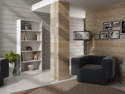 R60 Tall Bookcase WhiteExcellent Choice from B&Q
