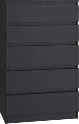 M5 Malwa Chest Of Drawers Black from B&Q