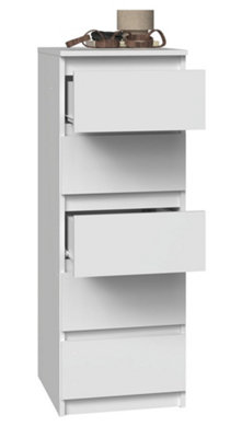 W5 Malwa Tall Chest Of Drawers White from B&Q