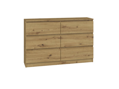 M6 120 Malwa Chest Of Drawers Artisan Oak from B&Q