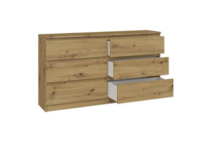 M6 140 Malwa Large Chest Of Drawers Artisan Oak from B&Q