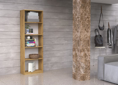 R40 Tall Bookcase Artisan Oak For Demanding Customers from B&Q