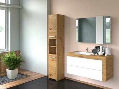 S30 Bathroom Cabinet Artisan Oak from B&Q