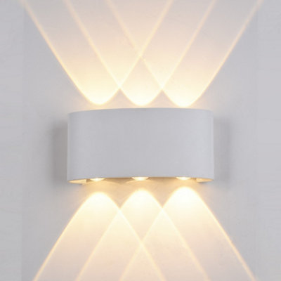 Luminosa Lighting Luminosa Modern Led Outdoor Wall Lamp WhiteWarm White 3000K 420LmIp44 from B&Q