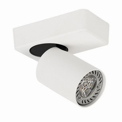 Luminosa Lighting Luminosa Modern Spotlights WhiteBlack 1 Light With AluminumWhite ShadeGu10 from B&Q
