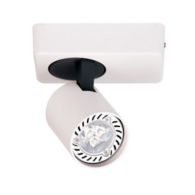 Luminosa Lighting Luminosa Modern Spotlights WhiteBlack 1 Light  With AluminumWhite ShadeGu10 from B&Q