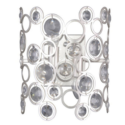 Luminosa Lighting Luminosa Modern Wall Lamp Champagne Silver 2 Light E14 from B&Q