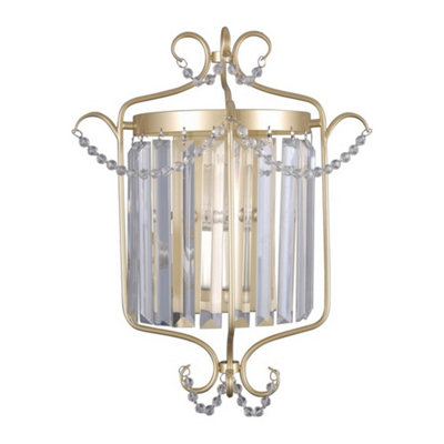 Luminosa Lighting Luminosa Classic Wall Lamp Golden Champagne 1 Light E14 from B&Q