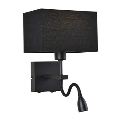 Luminosa Lighting Luminosa Modern Led Bedside Lamp Black MattWarm White 3000K 350Lm from B&Q