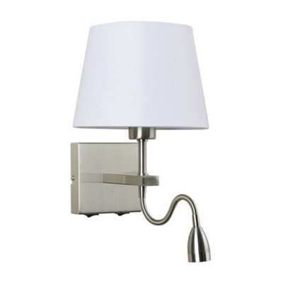 Luminosa Lighting Luminosa Modern Led Bedside Lamp NickelWarm White 3000K 350Lm from B&Q