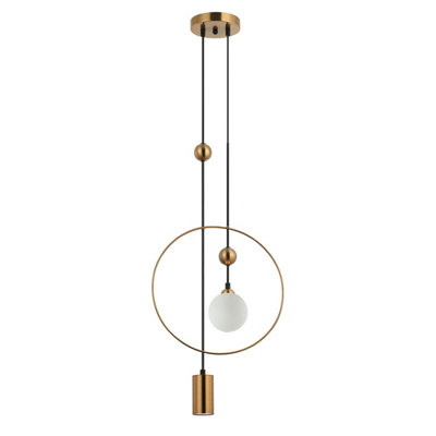 Netlighting Unisex Gold Trosti Pendant Ceiling Light Brass 2Xg9 Gu10 In 36Cm - Image 3
