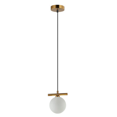 Luminosa Lighting Luminosa Merseta 12Cm Globe Pendant Ceiling Light Antique Bronze from B&Q
