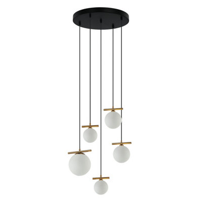 Luminosa Lighting Luminosa Merseta Cluster Pendant Ceiling Light Antique Bronze 5Xe14,g9 from B&Q