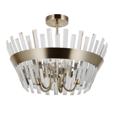 Luminosa Lighting Luminosa Altoya Ceiling Light Antique Bronze 5Xe14 from B&Q