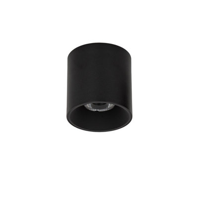 Luminosa Lighting Luminosa Altisma 9.5Cm Surface Mounted Downlight Matt Black 3000K Warm White from B&Q