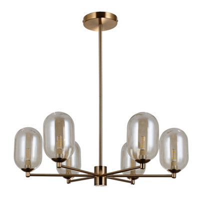 Netlighting Unisex Brown Perano Multi Arm Pendant Ceiling Light Antique Bronze 6Xg9 In 62Cm - Image 3