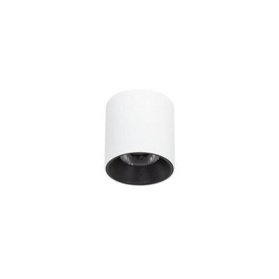 Luminosa Lighting Luminosa Altisma 7.5Cm Surface Mounted Downlight Matt WhiteBlack Inside 3000K Warm White from B&Q