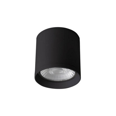Luminosa Lighting Luminosa Cervia Outdoor Surface Mounted Downlight Black 4000K Neutral White Ip54 from B&Q