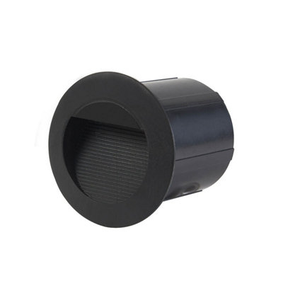 Luminosa Lighting Luminosa Piani Outdoor Recessed Wall Lamp Black 4000K Neutral White Ip65 from B&Q