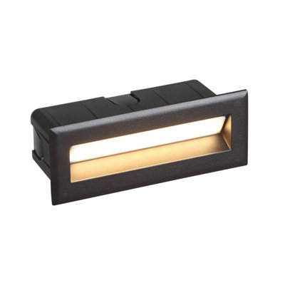 Luminosa Lighting Luminosa Erba 13.5Cm Outdoor Recessed Wall Lamp Black 3000K Warm White Ip65 from B&Q