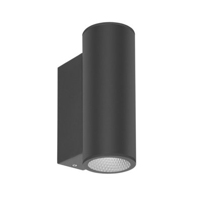 B&Q -  Luminosa Lenta 10W Outdoor Wall Down Lamp Black 3000K Warm White Ip54