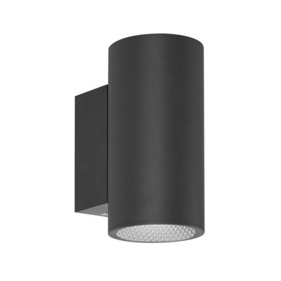 B&Q -  Luminosa Lenta 20W Outdoor Up Down Wall Lamp Black 3000K Warm White 2Xled Ip54