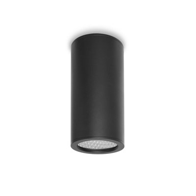 Luminosa Lighting Luminosa Rima 15,5Cm Outdoor Surface Mounted Downlight Black 10W 3000K Warm White Ip54 from B&Q
